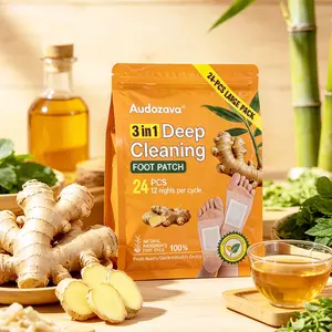 24 Pack of Turmeric & Ginger Premium Pads to Feel Better, Sleep Better & Relieve Stress Organic Foot Patches toxin removal