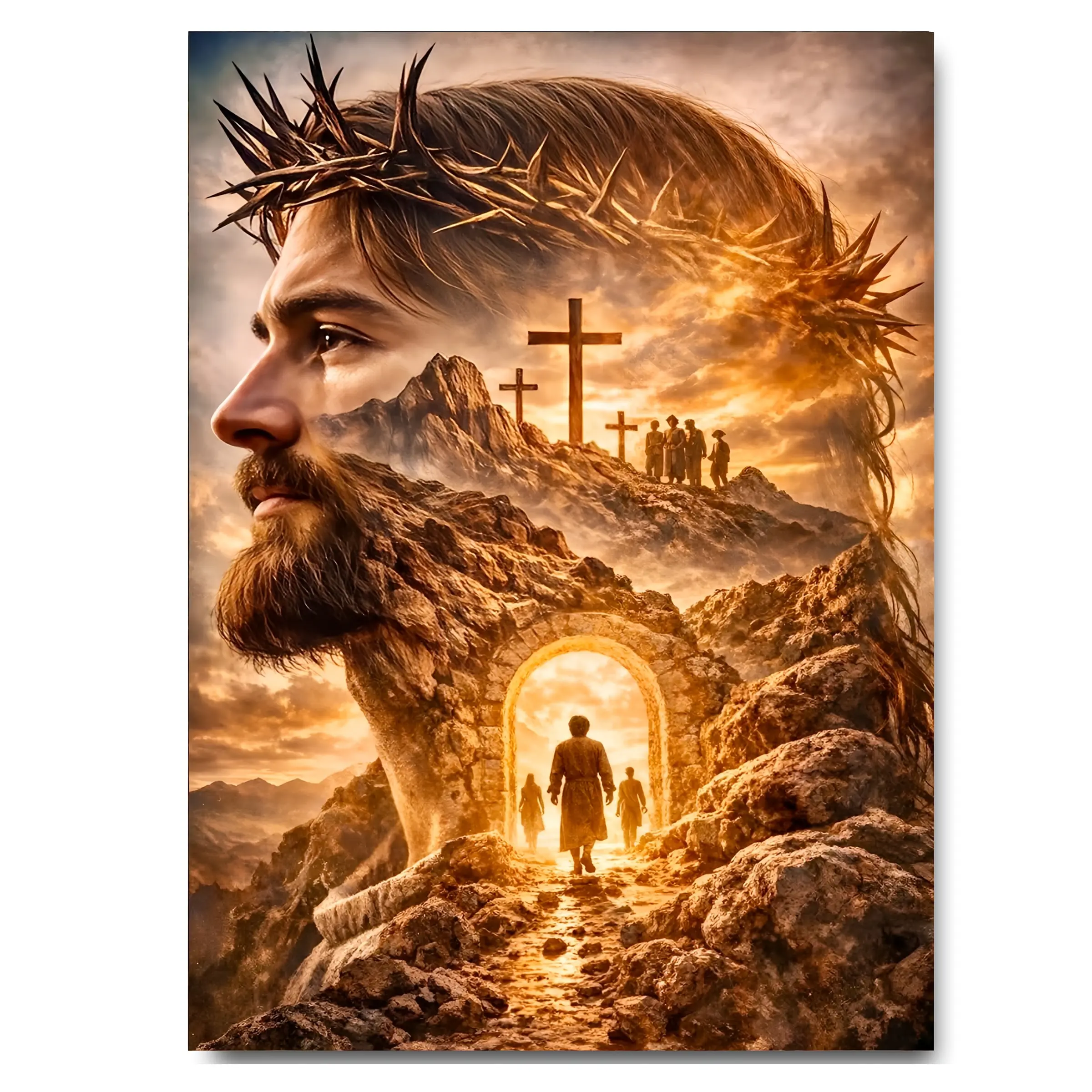 5D DIY Diamond Painting Kits for Adults,Jesus Christ Diamond Art Kits for Beginner,Full Round Drill Christian Diamond Mosaic Crafts Kits,Diamond Dots,Gem Art and Crafts, Home Decor,12x16inch