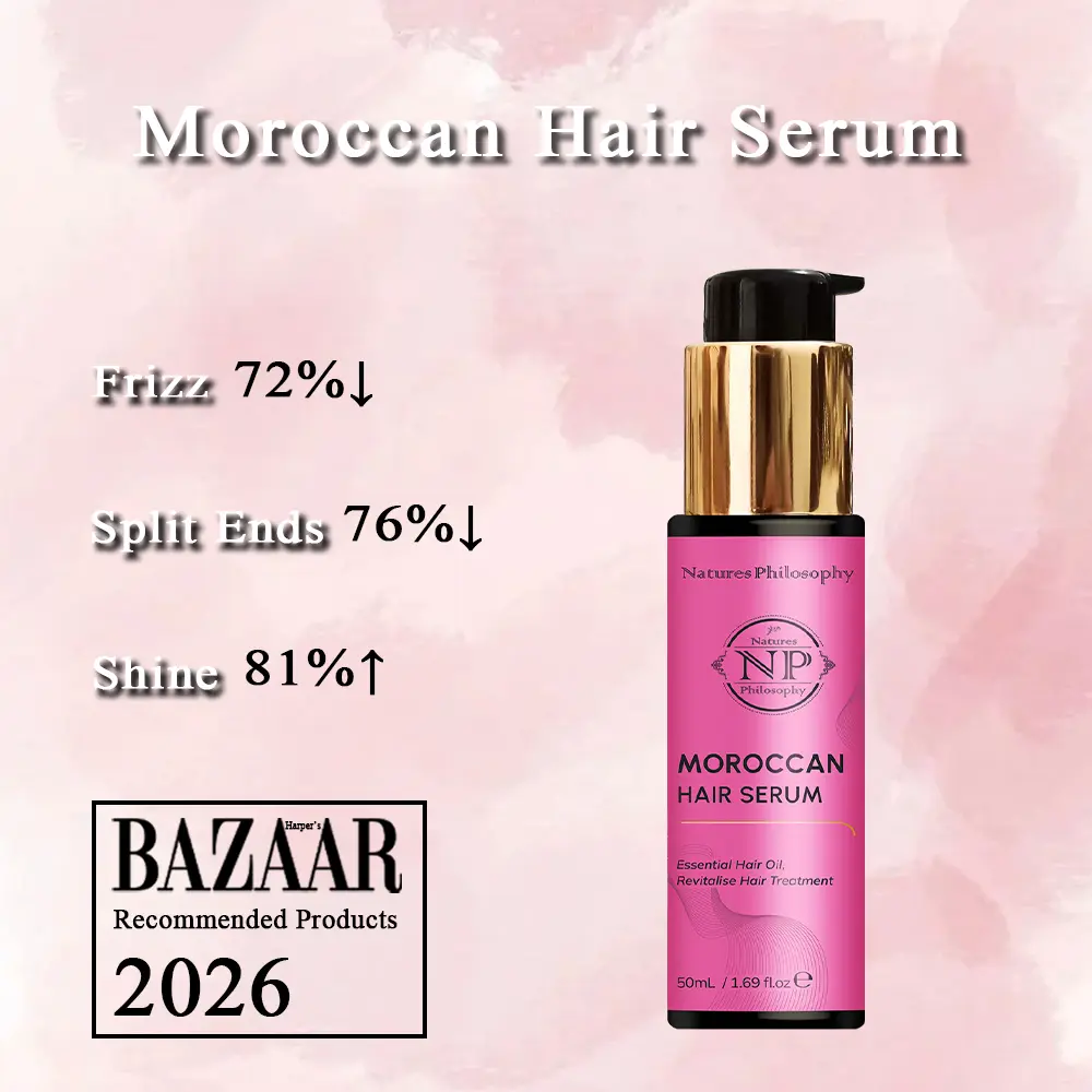 Bazaar 2025 Recommended | NP Moroccan Hair Serum | Pheromone Perfume Oil | Salon-Grade Shine & Repair Treatment for Healthy, Lustrous Hair
