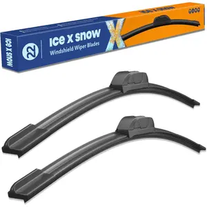 22"+22" Water Repellent Windshield Wiper Blades Replacement For Ford F150,F250,F350 (2023-2012), Chevy Silverado (2006-1999), Impala (2016-2013) Silicone Windshield Wiper Blades 22 Inch