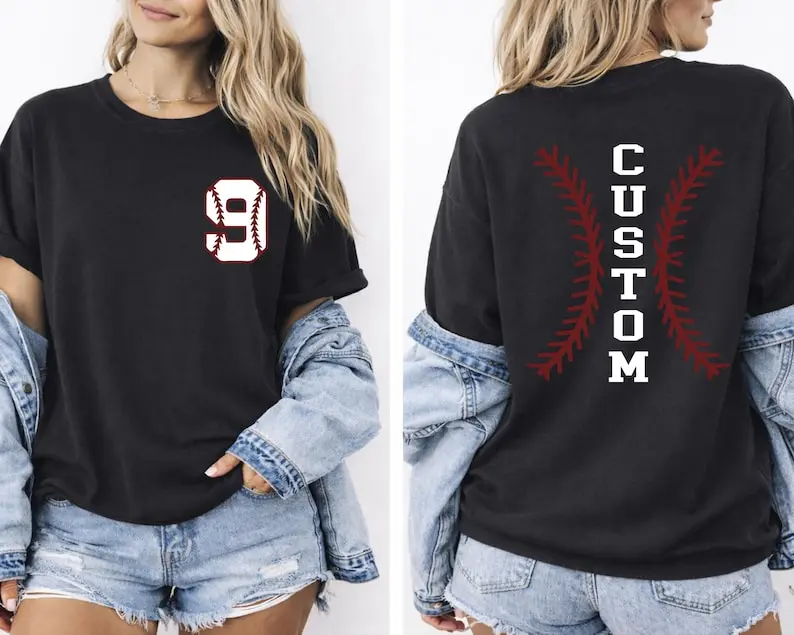 [Note in order] Custom Baseball Name & Number T-Shirt, Personalized Baseball Team Shirt