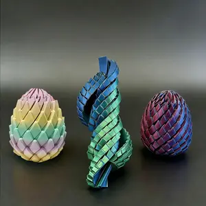 3D Printed Fidget Twist Dragon Egg Deformation Ball - Trending Slime Ball, Stress Relief Toy for Party Bags & Gifts, Fidgets