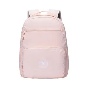 Converse 17L Versatile Nylon Backpack for Women with Multiple Compartments in Light Petal Color