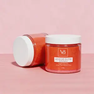 VB Azucar Glow Sugar Scrub 100g,Natural Exfoliating Brightening Facial Cleanser,Hydrating Exfoliant Improves Skin Texture for Soft Smooth Complexion Daily Skin Care