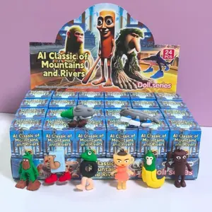 24-Piece Cartoon Character Figurines Set, Soft Adorable Figures, Home Office Decorations, Perfect Gift for Friends, Unique Game Accessories, Room Decoration