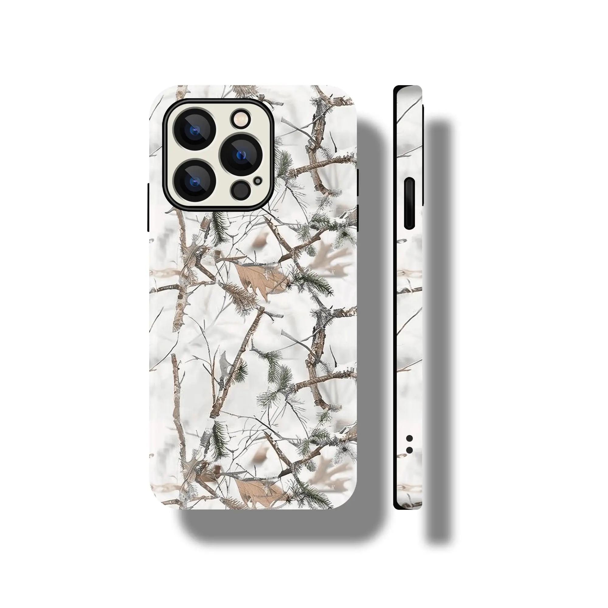 Real Tree Camo Pattern Phone Case, 1 Count Fashion Phone Protective Cover, Phone Accessories Compatible with iPhone 11 12 13 14 15 16 17 Series
