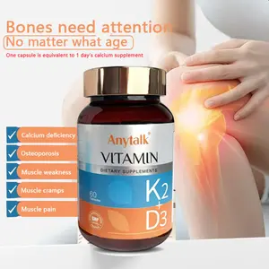 Anytalk-Vitamin D3K2  60 capsules Healthcare Edible  Supplement Fitness Dietary Optimum