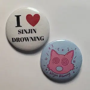 Handmade Sinjin Drowning merch YouTuber 1.25 inches Pin Button Badge Set pinback buttons pins