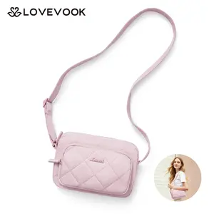 【NEW IN】LOVEVOOK Quilted Crossbody Bag for Women, Lightweight Padded Shoulder Purse with Multi Pockets, Water Resistant Small Sling Bag, Casual Camera Bag for Daily Work, Travel, Shopping & Everyday Use