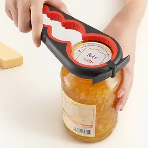 Powerful Multi-Function Can Opener Bottle Opener Tool Slip Proof Kitchen Gadget for Home Picnic Safe Durable Easy Use All in One Design Efficient Jar Lid Opener