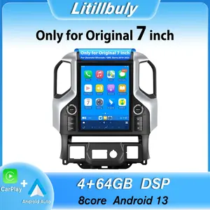 Car Stereo Only for (Original 7 inch Touch Screen without Bose Systerm)Chevrolet Silverado / GMC Sierra 2019-2023 （Work Truck is not supported）,with Android Auto Wireless Carplay, Bluetooth WIFI supports GPS Navigation