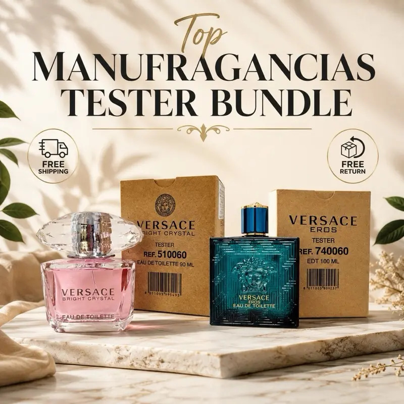 Versace Bright Crystal (Tester/Plain Box) 90ml + Versace Eros (Tester/Plain Box) 100ml | Tester fragrance bundle