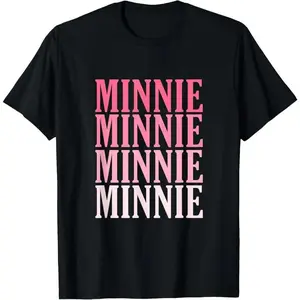 100% cotton Unisex Retro Custom First Name Minnie T-Shirt