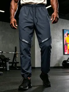 Men's New Casual Sports Pants, Active Pants, Football Training Professional Running Fitness Long Pants, Breathable Quick-Dry Sportswear