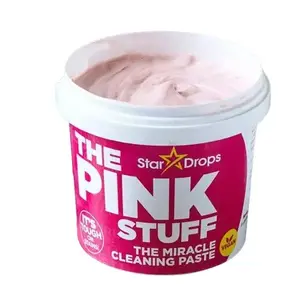 Star Drops The Pink Stuff Miracle Cleaning Paste & SQeeZY Scrubber Sponge Bundle - All-Purpose Non-Scratch Cleaner for Kitchens Bathrooms Walls Floors Pots Grout and More