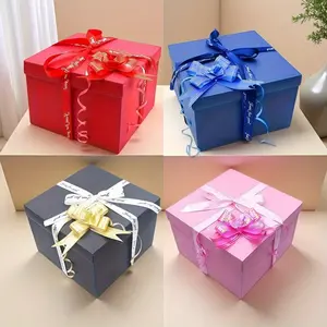 Multi-Layer Surprise Gift Box with Lid, Gift Box Design, DIY Photo Album, Party Favor Box, Storage Display Case, Perfect for Birthdays, Weddings, Anniversaries