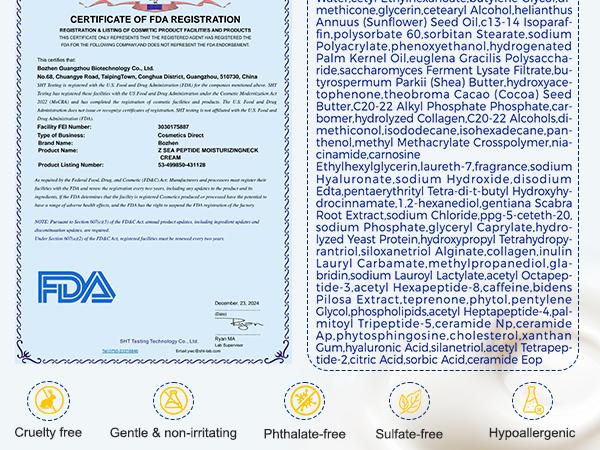 Z:SEA Neck Firming Cream, Tighten and Lift Neck Cream for Crepey Skin, Skin Moisturizer, Deep Moisturizing, Cruelty free Neck Care Body Care Tightening