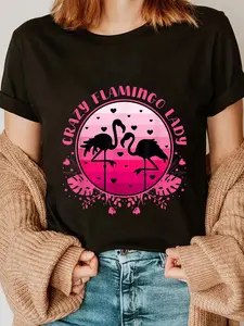 100% Cotton Flamingo Women Girls Mother's Day Funny Quote T-Shirt