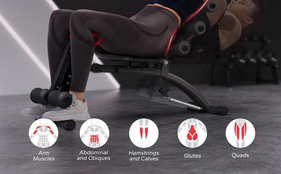 Merach Adjustable Weight Bench for Full Body Workout, Press Bench of Home Gym Strength Training, Exercise Machine for ab, arm, leg, TikTokShopBlackFriday SpringStatements