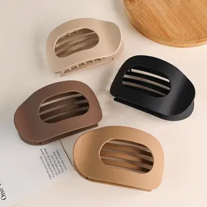 4-Pack No-Crease Matte Hair Clips for Women & Girls -Solid Color Acrylic Flat Barrettes, Strong Hold Claw Clips for Thick & Thin Hair, Minimalist Styling Accessories for Work, School, Daily Wear & Parties Matte Large FrenchHair Clips hair clip pure  fruit