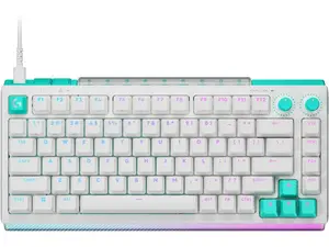 Logitech G512 X 75 DUAL SWAP, Hot-Swappable TMR Analog / Mechanical Gaming Keyboard, 8K Polling Rate, Custom Actuation 0.1 - 4.0 mm, RAPID TRIGGER, LIGHTSYNC RGB, Wired, PC, Mac, White Tactile