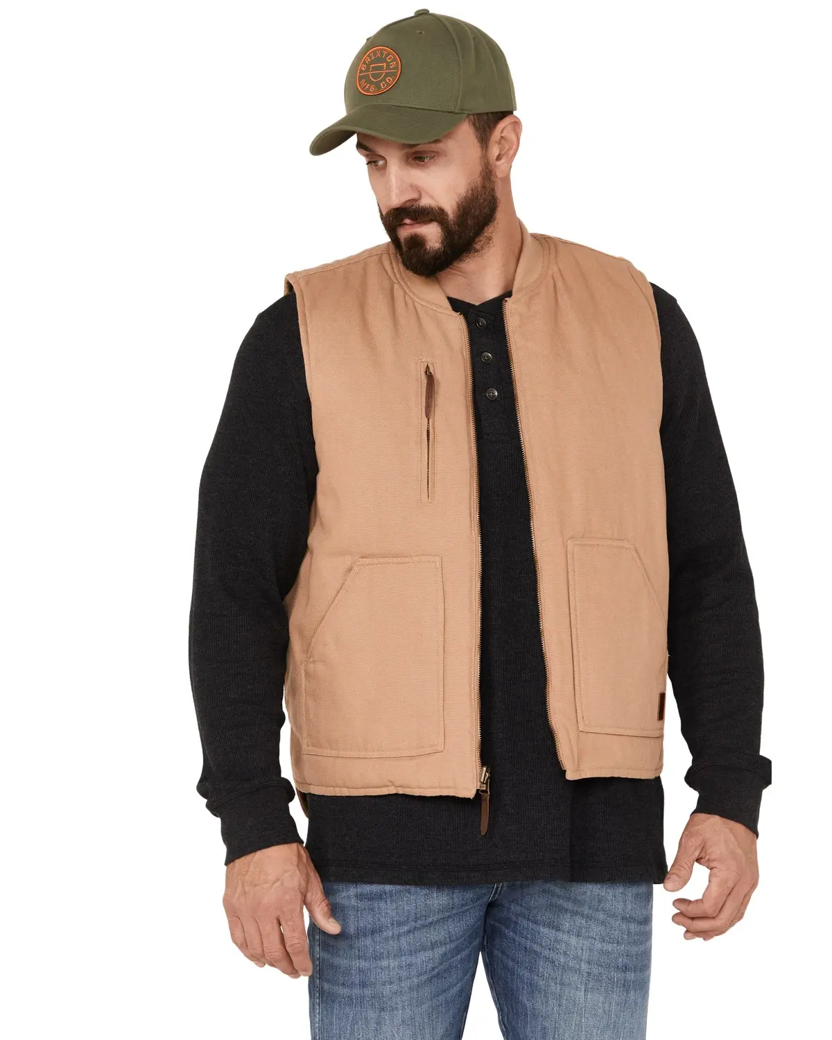 Brixton Men's Men'S Abraham Reversible Vest - 03285-Mojav