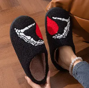 Skeleton Heart Slippers