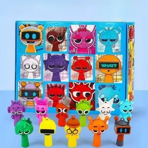 12Pcs/box Mini Sprunki Action Figure Toy Punch and Win Blind Box Movie Sprunki Wenda Model Doll Figurines Fans Kids Gifts