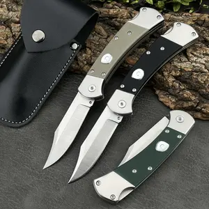 Quick Open Outdoor Folding Knife D2 Steel 2.8-inch Blade G10 Non-Skid Handle 3 Color Options Great for Camping Traveling EDC Pocket Tool with Holster