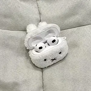 New Miffy Bluetooth Earphone Cover Japanese Kawaii Girls Plush Airpods 4/3/pro2 Earphone Cover Couple Cartoon Gift