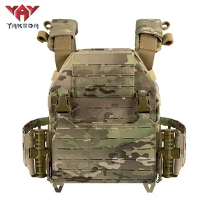 Yakeda YKD-0103 Lightweight Tactical Chest Vest - 500D Nylon Camouflage Square Neck Tactical Equipment with Holsters, Military Style Vest for Hiking, Camping, Military Style Vests