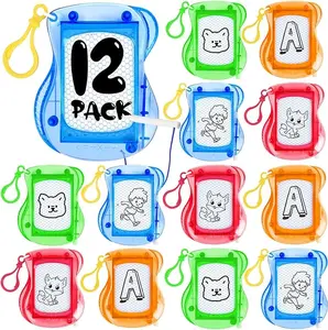 Mini Magnetic Drawing Board for Kids – 12PCS Backpack Keychain Clip Doodle & Writing Pad easter gift for kids, Portable Erasable Magnetic Sketch Board Toys for Children, Classroom Rewards, Party Favors