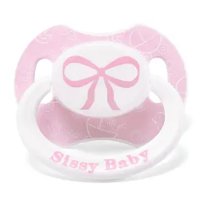 LittleForBig Bigshield Gen-II Adult Sized Printed Pacifier Sissy Baby Pattern Pink