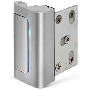 Home Security Door Lock, Childproof Door Reinforcement Lock, Home Security Door Lock, Door Reinforcement Lock, for Extra Home Security and Privacy, Silver, 1 Pack