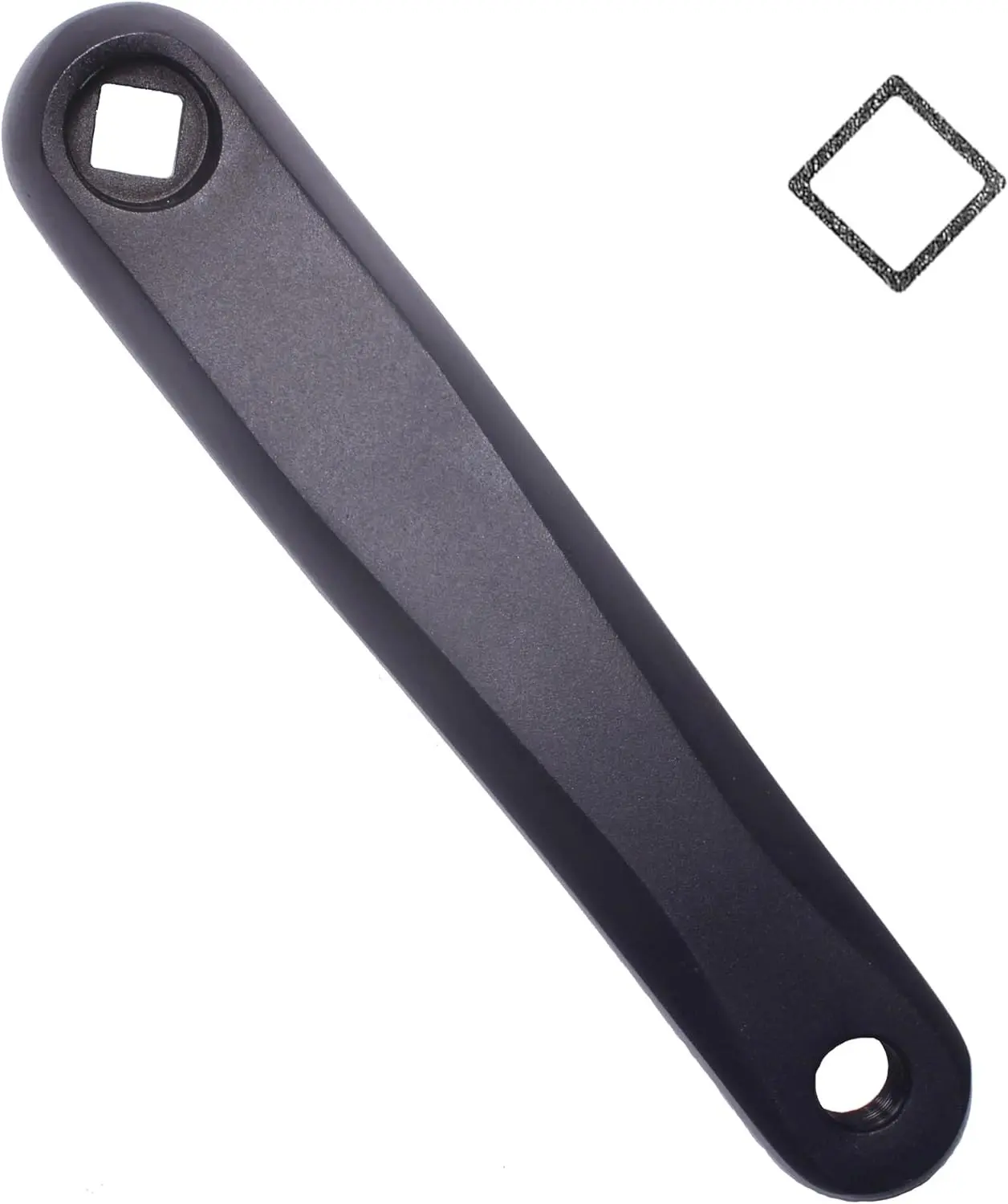 Left Bike Crank Arm 152mm/160mm/165mm/170mm/175mm Available, Diamond & Square Hole for City Folding MTB Ebike Road Exercise Bikes