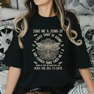 Outlander Hoodie, Sing Me a Song Celtic Dragonfly Pullover, Women’s Cotton Top, Birthday Gift for Her, Cozy Outlander Fan Sweatshirt