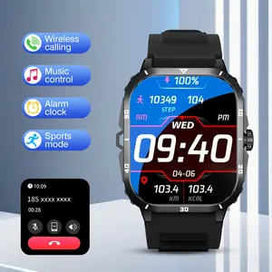 Smartwatch with 2.01-inch full touch screen, wireless call making and receiving, multiple sports modes, music and camera control, compatible with Iphone and Android, perfect holiday gift, LED light, digital smart watch, Sports Smartwatches
