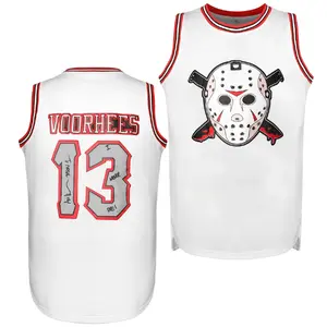 Men's #13 Embroidered Basketball Jersey - Lightweight Breathable Mesh Sleeveless Sports Shirt with "WHIPPLASH" Design, Red & White, Loose Fit for Casual Wear, Parties, Basketball, Tennis, Running & All-Season Use, Basketball Shirt