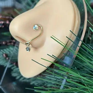 SPROUT Nose Cuff Non-Piercing Jewelry in Silver Gold Copper & Bronze Tarnish Resistant Wire Fashion Accessory