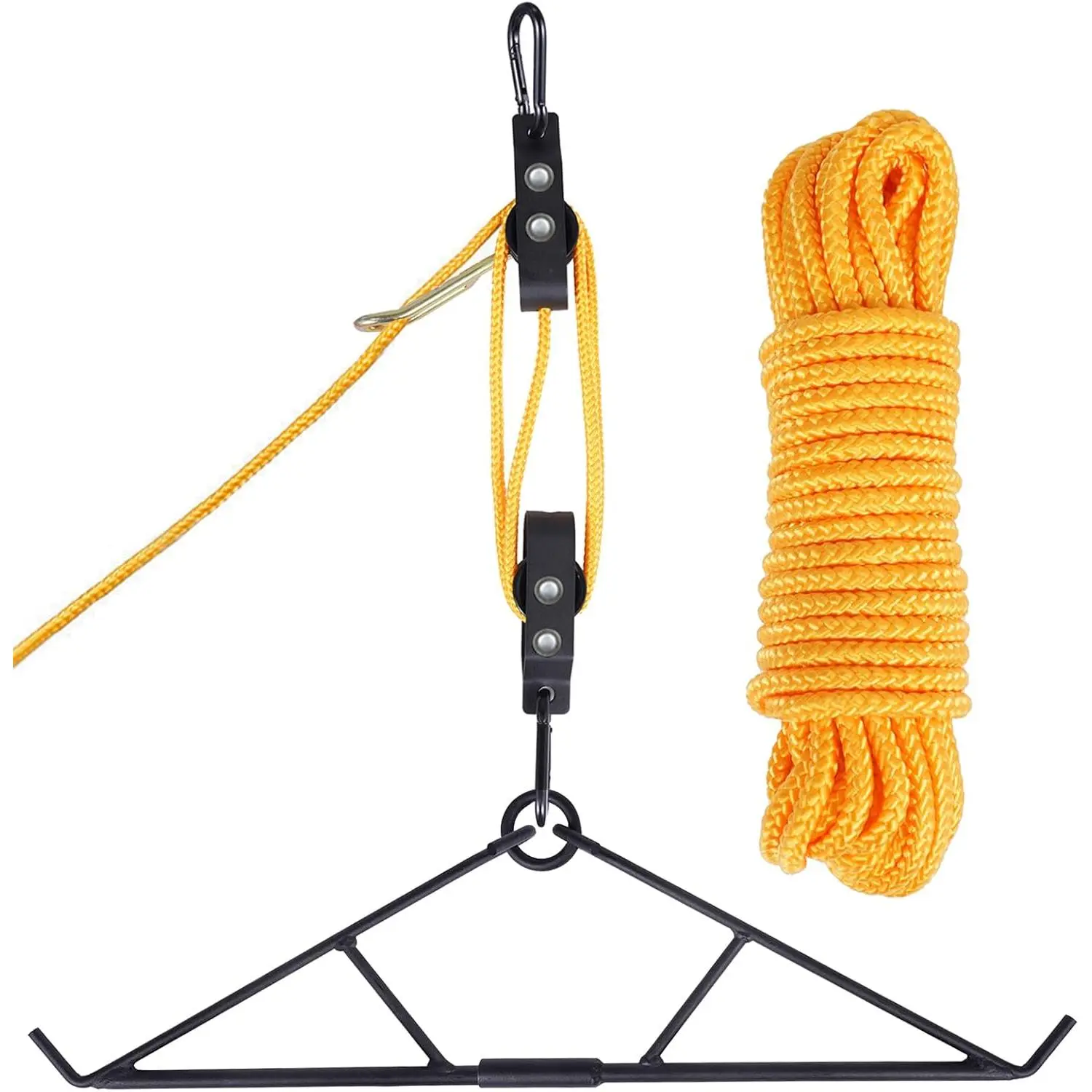 Deer Hanger for Skinning, Deer Hunting Game Hoist Pulley Lift System with Gambrel, Max to 700LB for Hanging and Processing Deer Hog Goat