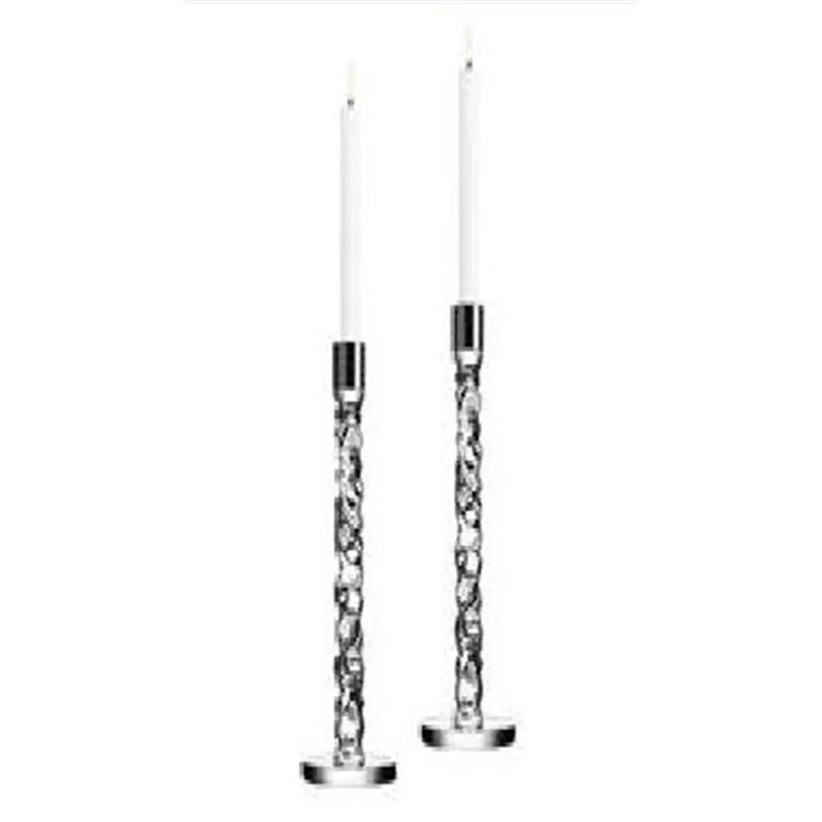 Orrefors 6719397 Carat High Handheld Crystal Glass Candleholder - Elegant Decorative Design Candleholder, Hand Washed Pair Set, Traditional-Contemporary Home Decor, Table Decoration
