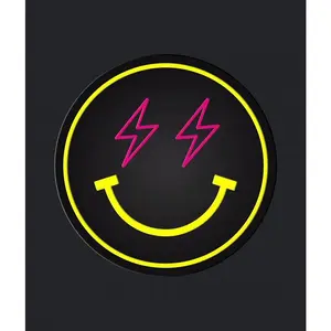 Smiley Face - v3.0 Remote Control USB Rechargeable - Illuminated Adhesive Decal