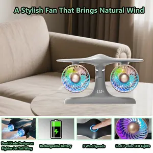 Bedroom Desk Fan, Ultra High Airflow Air Circulator with 70° Adjustable Tilt Angle - Ultra-Quiet Operation, 8000mAh Rechargeable Battery, 3-Speed Settings, Stylish Cooling Fan for Home/Office, Perfect Gift for Birthdays/Father's Day/Mother's Day