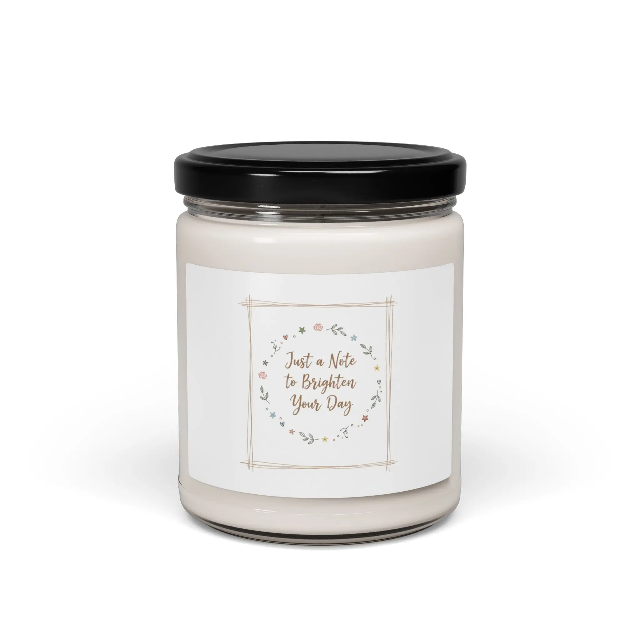 Handwritten Doodle Label Candle | Scented Soy Candle, 9oz, sketch aesthetic