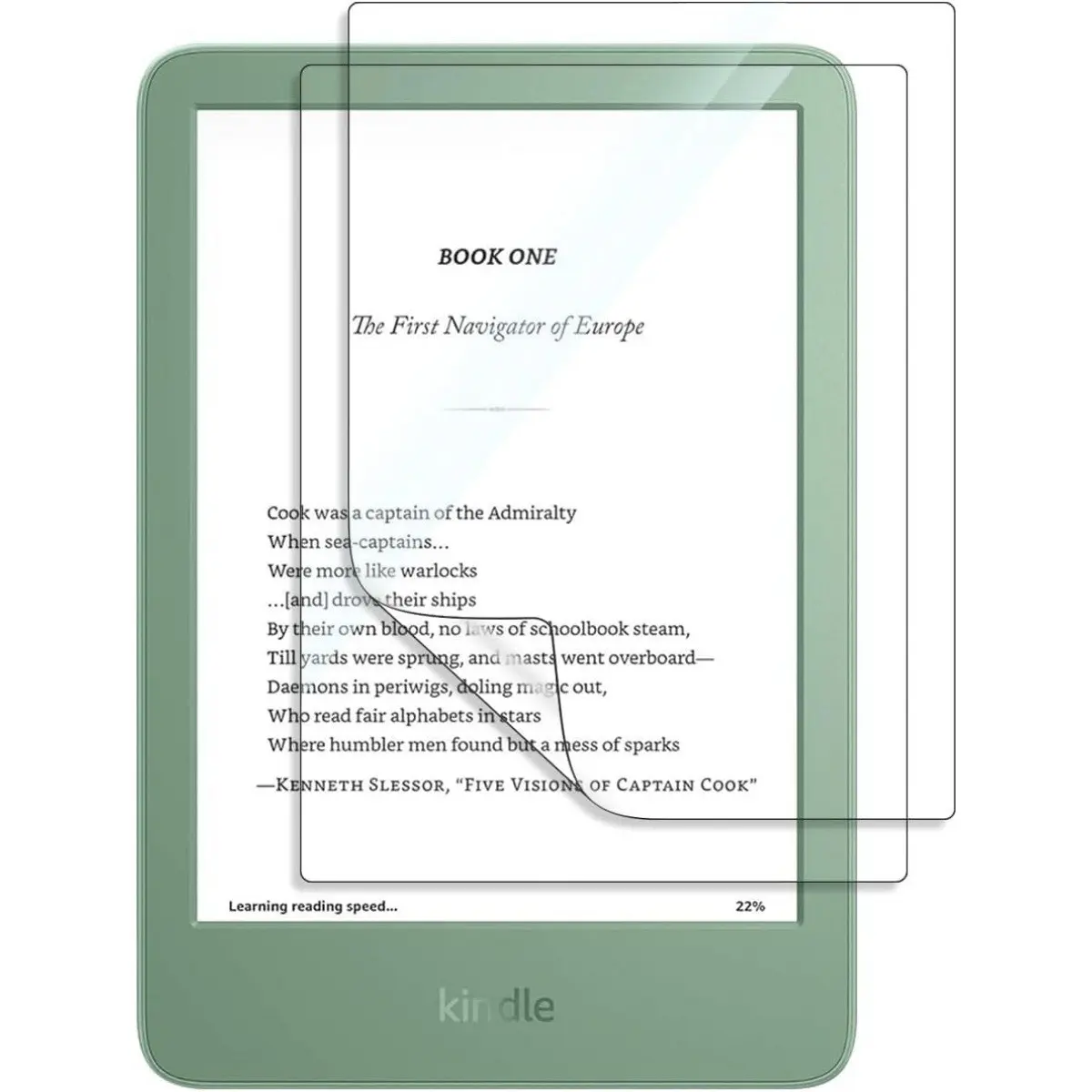 【2 Pack】T Tersely Screen Protector for All-New Kindle 11th Generation 2024/2022 Release 6 inch, Tablet Protector, Premium High Definition PET Protective Film -Clear, Screen Glass Protector