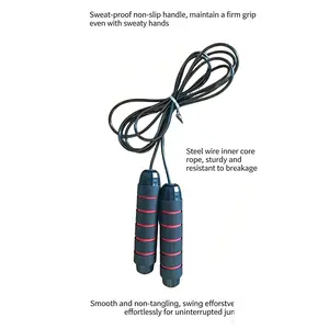 Bearing Steel Wire Weighted Jump Rope - Adjustable Speed Exercise Equipment for Adult Fitness, Home Workout & At Home Gym Equipment Training