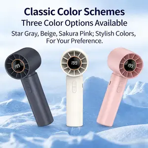 Portable Mini Handheld Turbine Fan, 6-Speed High Speed Personal Cooling, Rechargeable Wallet Travel Essential, Perfect for Vacation/beach/trip