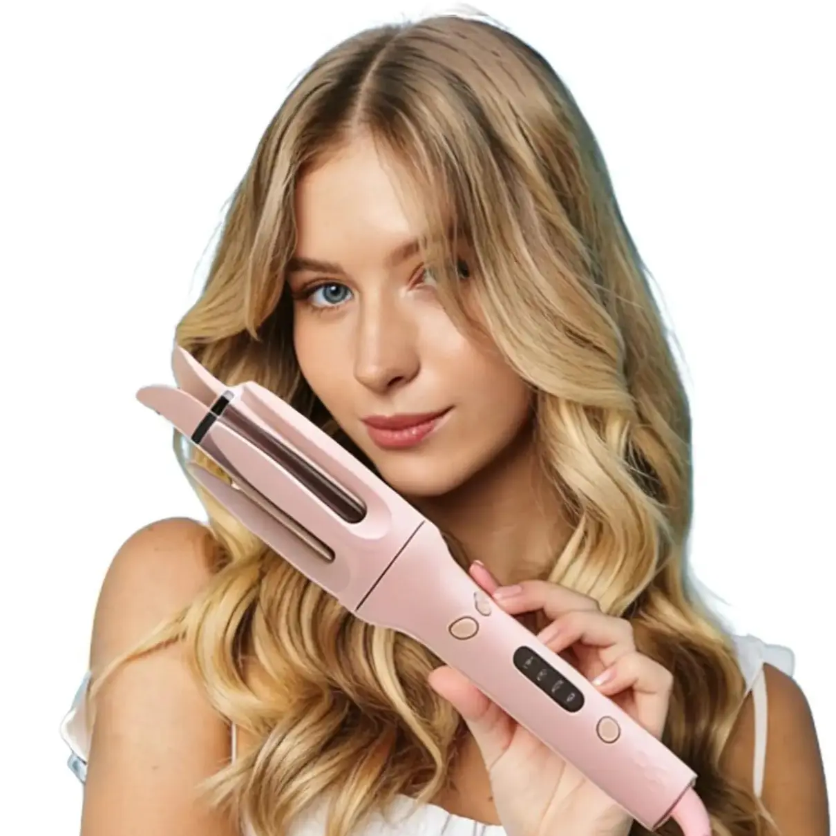 Fully Automatic Curling Stick Lazy Curling Tool Electric Rotary Curler 28mm Large Curling Without Damaging Hair Comfort Hair Curler with 4 Temperature Settings Smart Dual Protection System Quick Heating & Negative Ion Technology