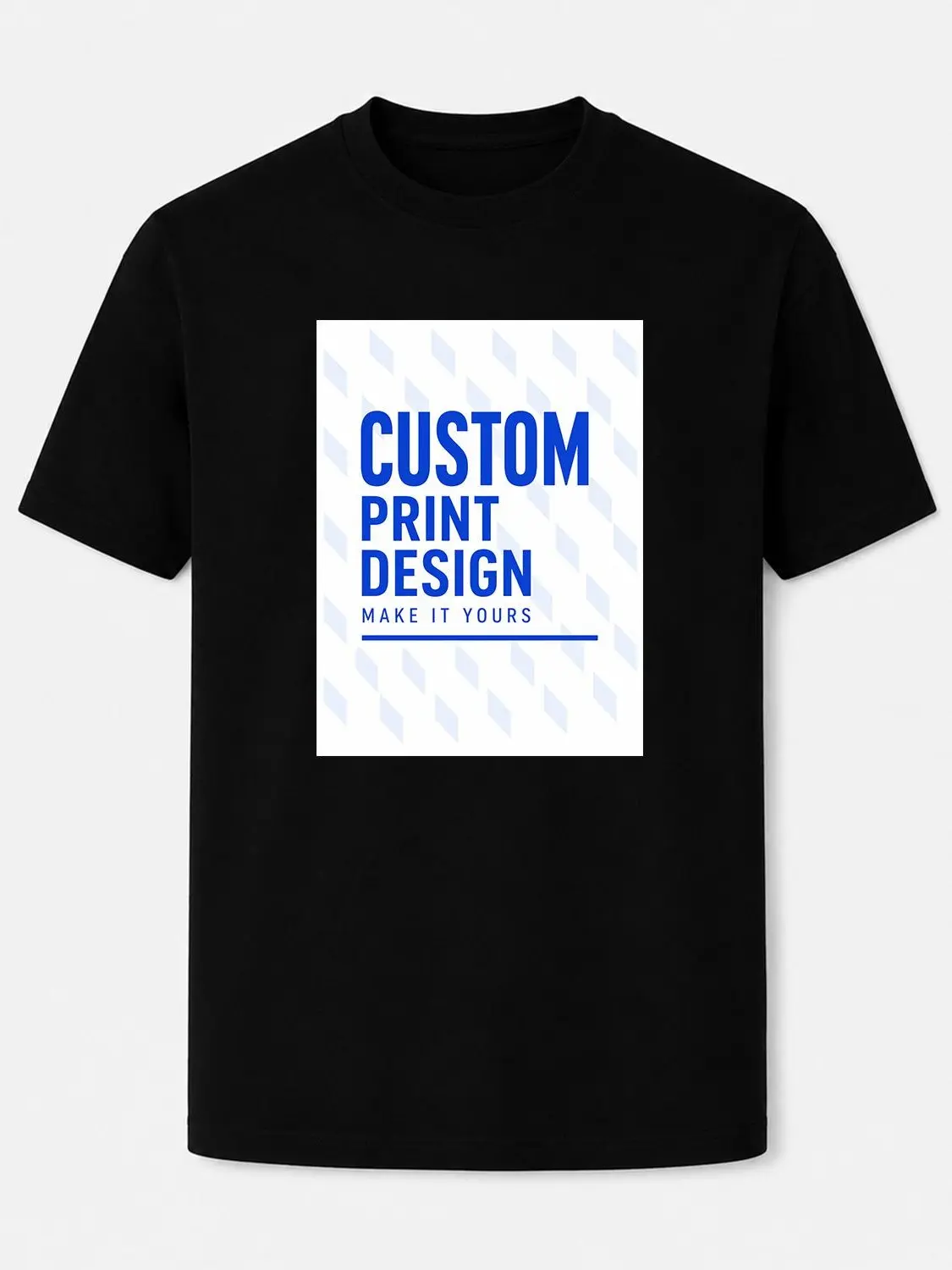 Men's Cotton Round Neck Short-Sleeve Menswear T-Shirt - Custom Print DIY Personalized Graphic, Loose Athletic Lightweight Casual Daily Wear Blank Top For Customization, Shortsleeve, Loose Fit