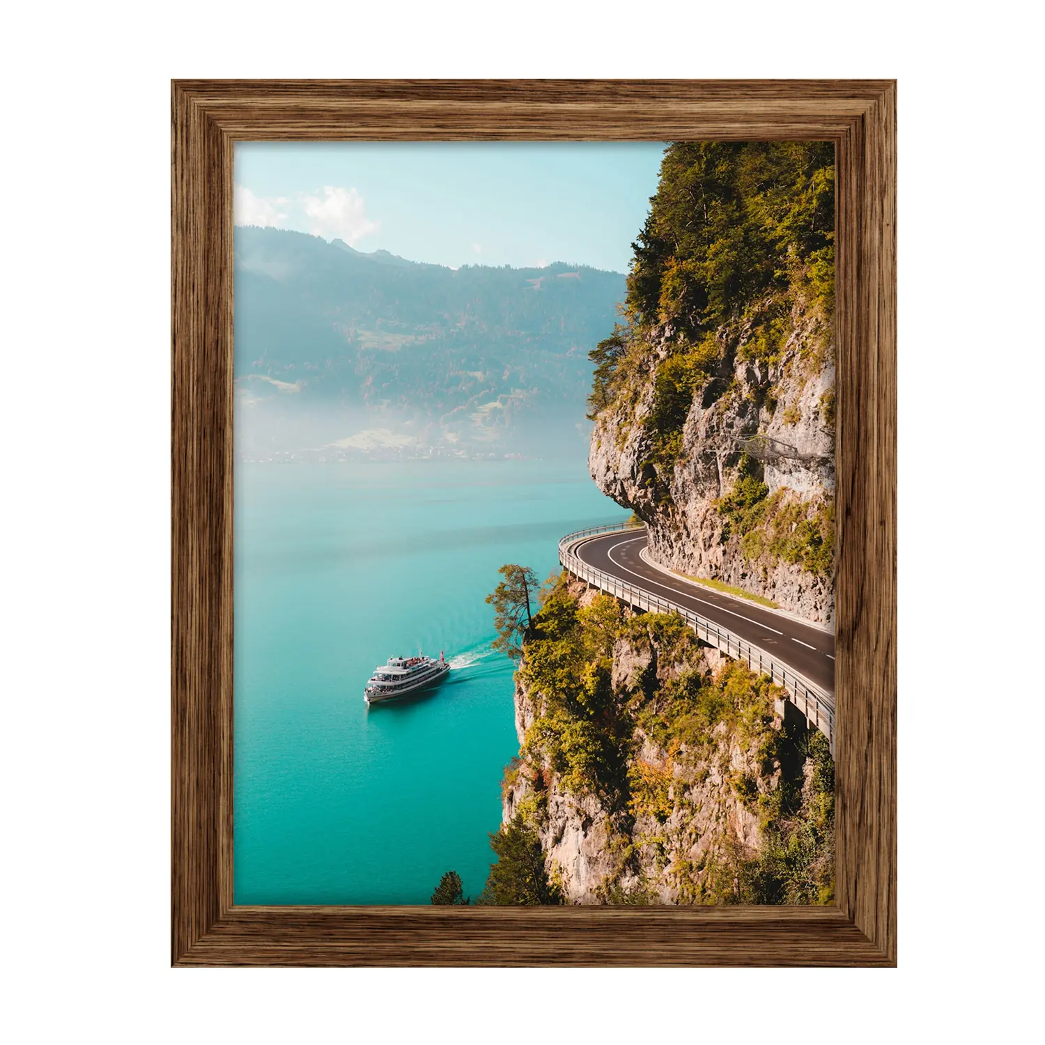 1-Pack 8x10 MDF Wooden Photo Frame with Real Glass, Decor-Friendly Horizontal-Vertical Display for Wall or Tabletop (Distressed White)
